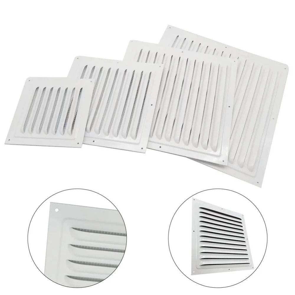 Ventilation Grille Aluminum - ตะแกรงระบายอากาศอลูมิเนียมอัลลอยด์ ฝาครอบระบบระบายอากาศ หน้าจอกรองอากาศ ช่องระบายอากาศ หน้าต่างระบายอากาศทรงสี่เหลี่ยม โลหะ