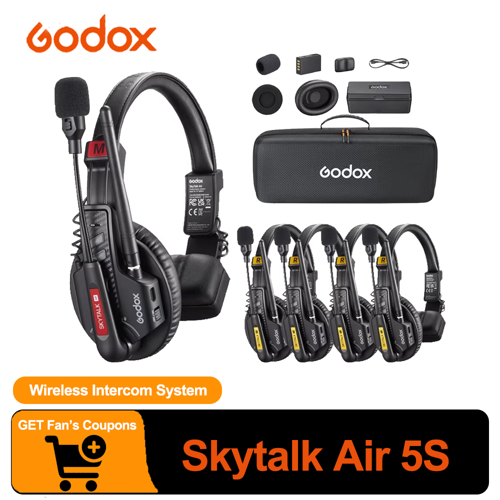 Condenser Microphone Kit - ระบบอินเตอร์คอมไร้สาย GODOX Skytalk Air 5S 2.4G