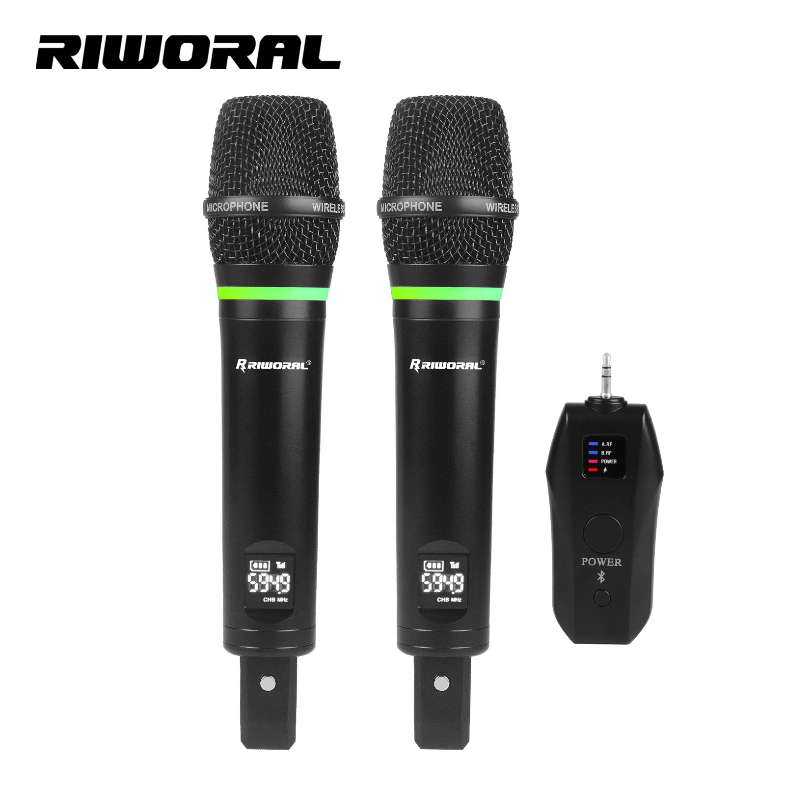 Condenser Microphone Kit - ไมโครโฟนไร้สายแบบมือถืออเนกประสงค์สำหรับคาราโอเกะระดับมืออาชีพแบบชาร์จไฟได้ รุ่น 2026 RS-2 สำหรับการแสดงบนเวที