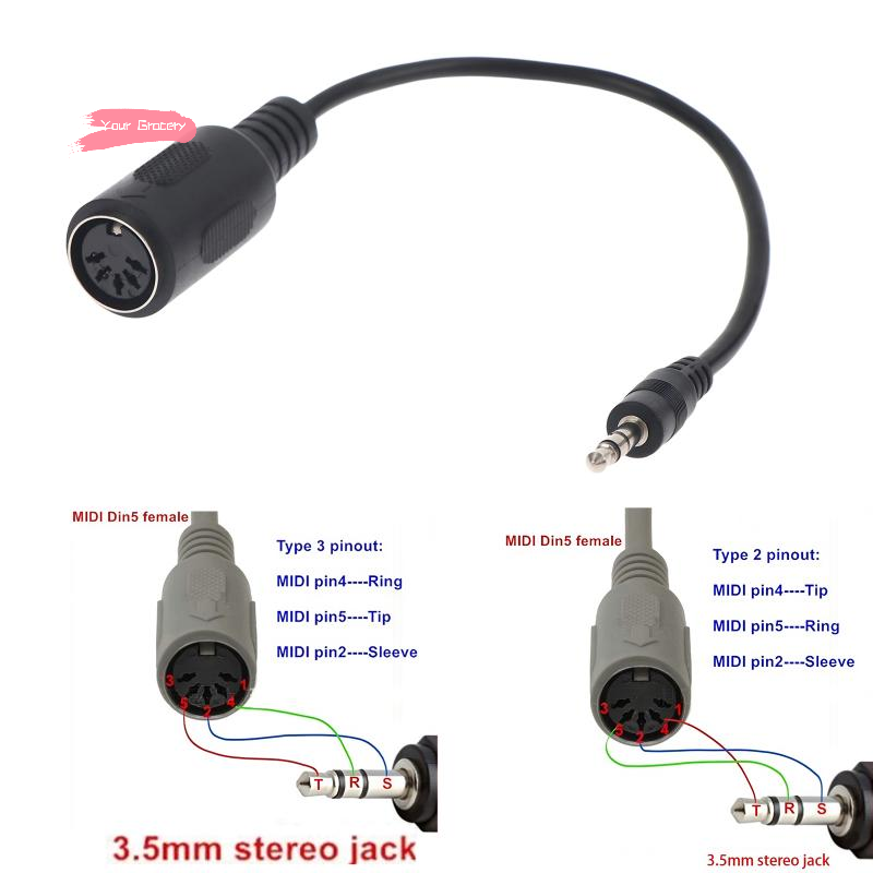 Trs Cable - Y-MIDI DIN 5 ถึง 3.5 มม.