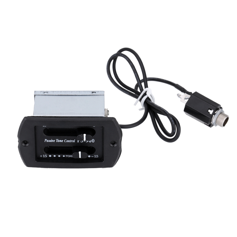 Passive Preamp - Pickup จูนเนอร์เพียโซแอมพลิฟายเออร์พร้อมปลั๊ก6.35มม. เครื่องปรับเสียงและการควบคุมระดับเสียงกีตาร์โปร่ง