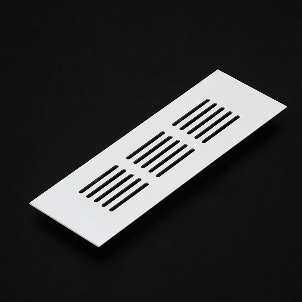 Ventilation Grille Aluminum - ตะแกรงระบายอากาศสำหรับตู้เสื้อผ้า ทำจากอลูมิเนียมอัลลอยด์ รูปทรงสี่เหลี่ยมผืนผ้า ใช้สำหรับตู้เสื้อผ้า ชั้นวางรองเท้า หรือเป็นแผ่นกั้นระบายอากาศเพื่อระบายความร้อน