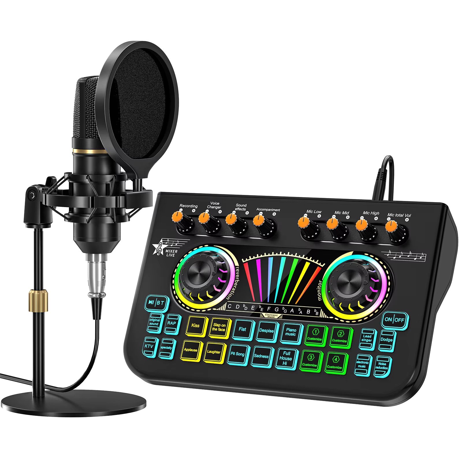 Microphone Capsule - ชุดไมโครโฟนพอดแคสต์ Tenlamp X3 BM800 พร้อมไมโครโฟนคอนเดนเซอร์ขนาด 3.5