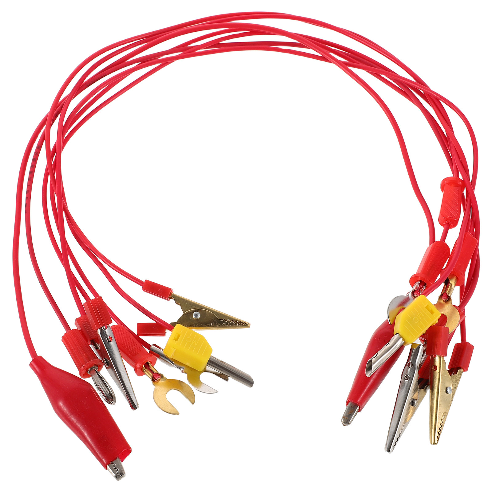Banana Plug - ชุดอุปกรณ์ทดลองวงจรไฟฟ้า 7 ชิ้น ปลั๊กกล้วย สายทดสอบไฟฟ้า สายคลิปจระเข้