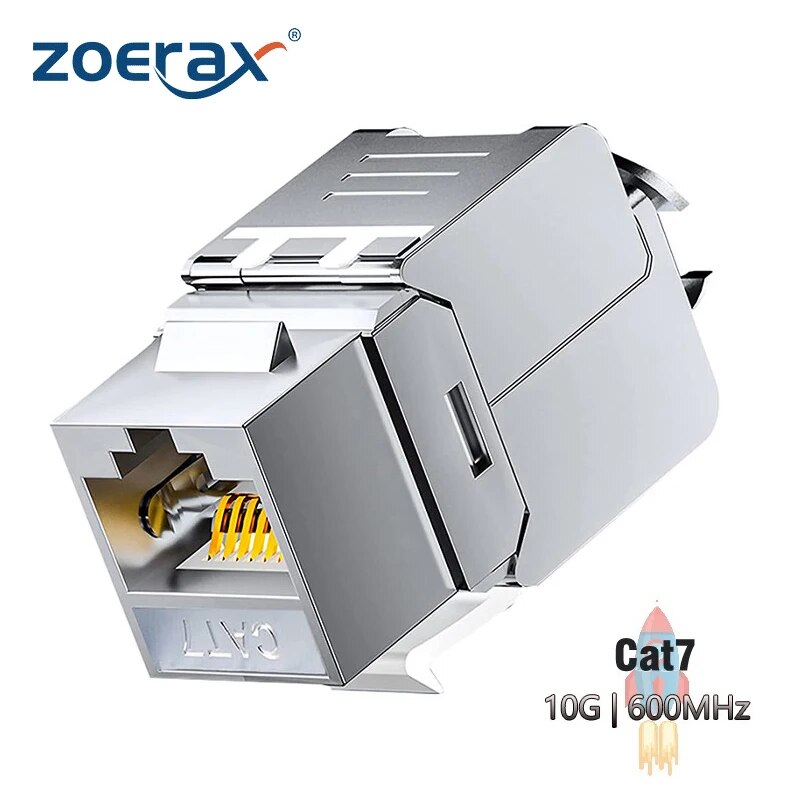 Rj45 Jack - ZOERAX Cat6a Cat7 แจ็คสโตน Cat7 RJ45