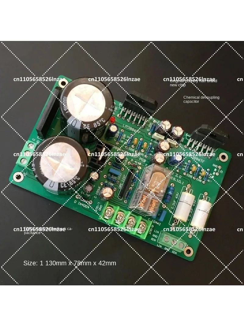 Hifi Amplifier Board - LM3886 บอร์ดขยายเสียงไฮไฟ DIY โมดูลโฮมเธียเตอร์ ป้องกันลำโพง สำหรับงานโปรเจคเสียง