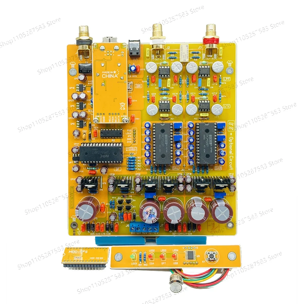 Dac Board - PCM58 บอร์ดถอดรหัส USB บลูทูธ AK4118 ไฟเบอร์โคแอกเซียล