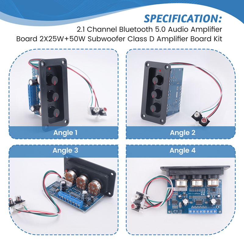 บลูทูธ 5.0 2.1 แชนแนล บอร์ดขยา - Class D Amplifier บทวิจารณ์และราคา