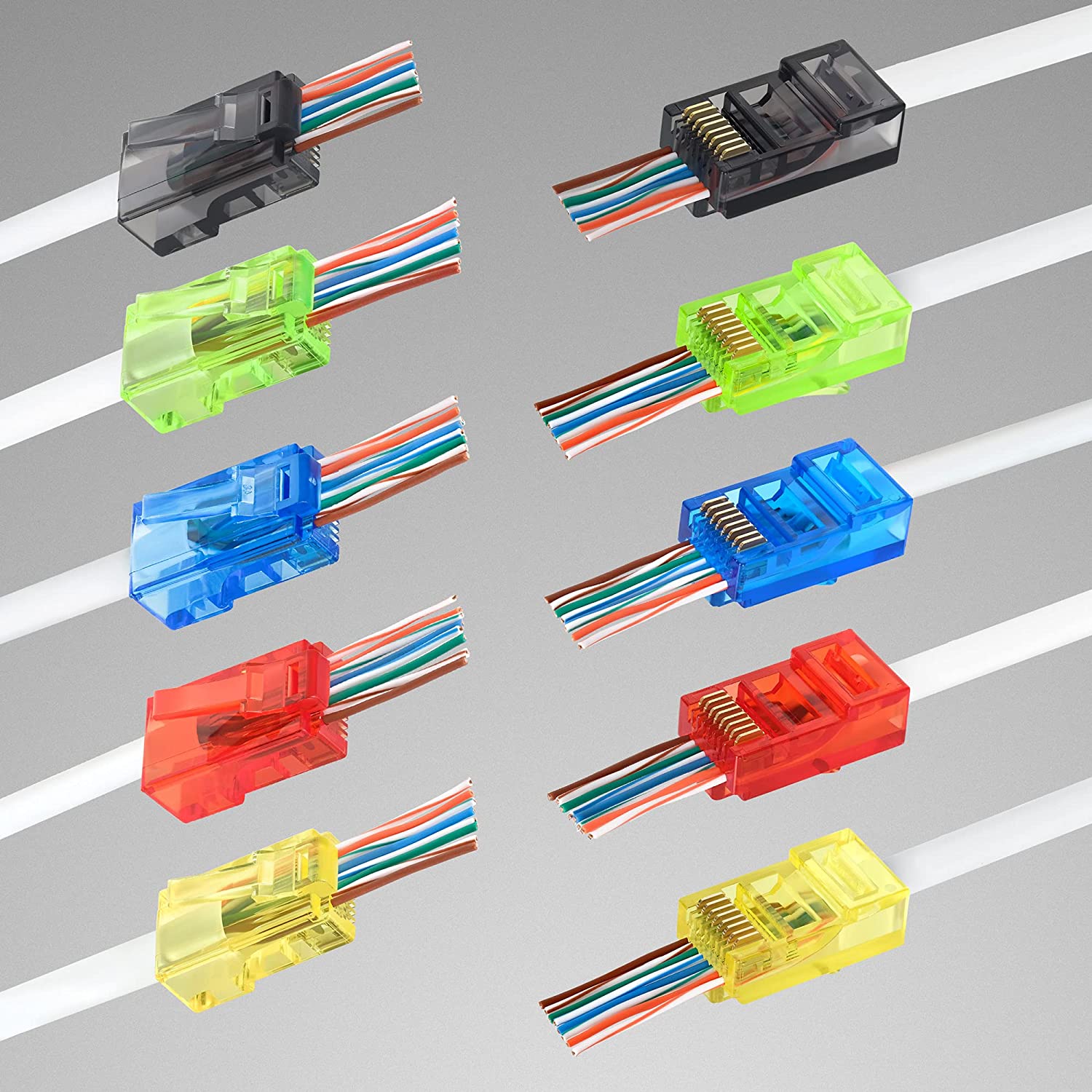 ZoeRax 100 ชิ้น RJ45 Cat6 ตัวเ - Rj45 Jack บทวิจารณ์และราคา