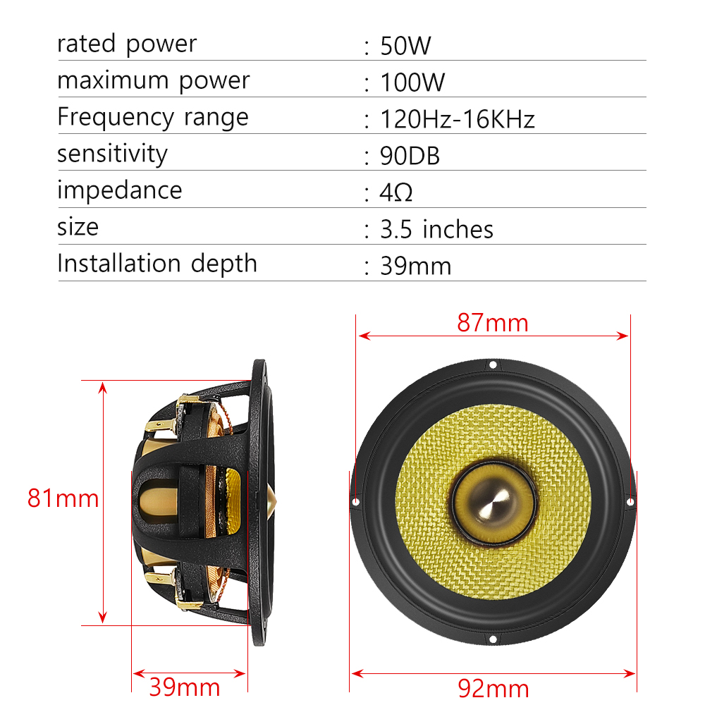 ลำโพงกลางขนาด 3.5 นิ้ว แบบ Bul - Speaker Driver บทวิจารณ์และราคา
