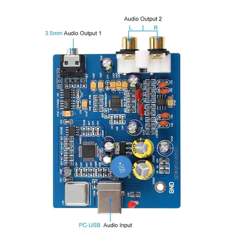 YJ00130 บอร์ดถอดรหัส USB ES902 - Audio Amplifier Board บทวิจารณ์และราคา