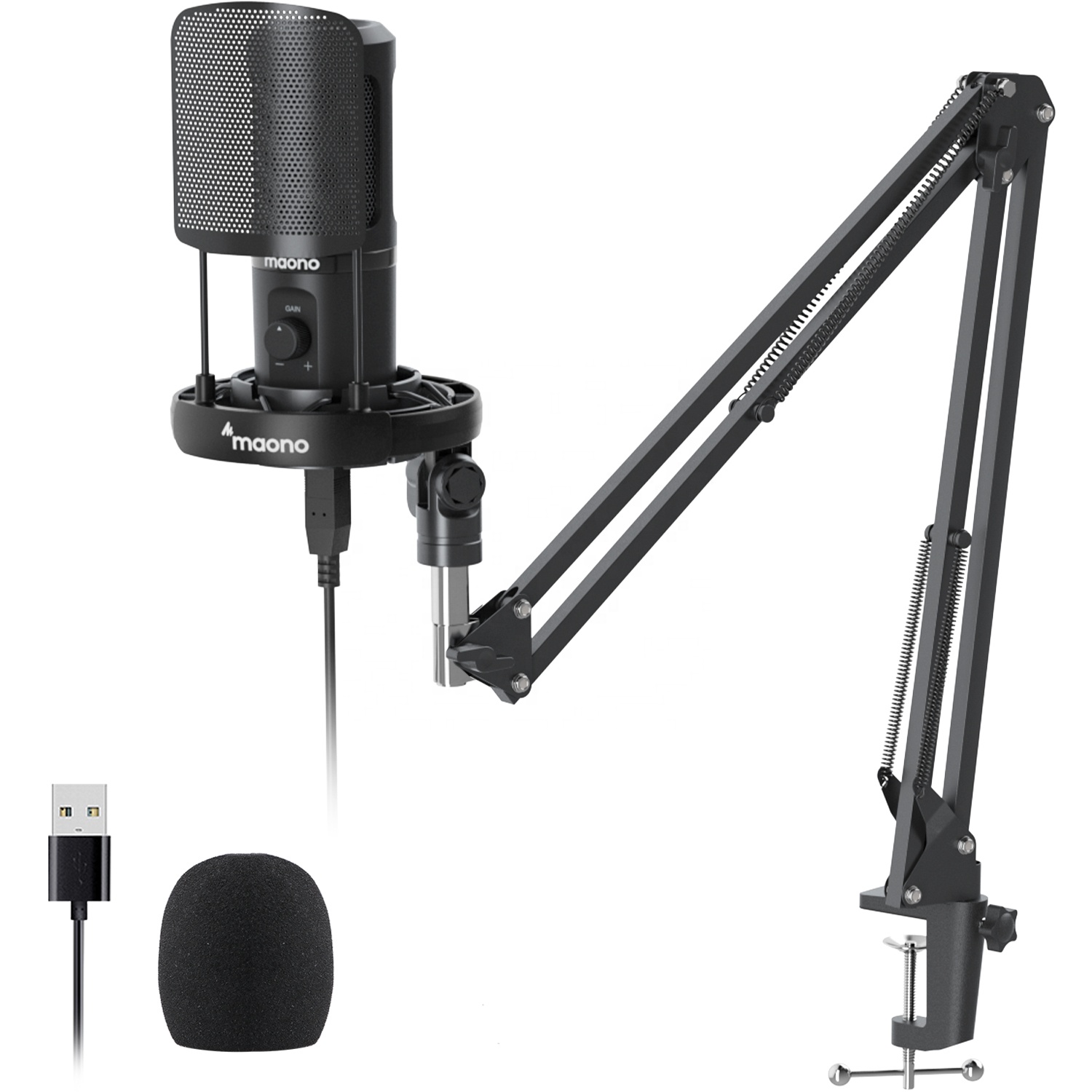 ชุดไมโครโฟนระดับมืออาชีพ MAONO - Condenser Microphone Kit บทวิจารณ์และราคา
