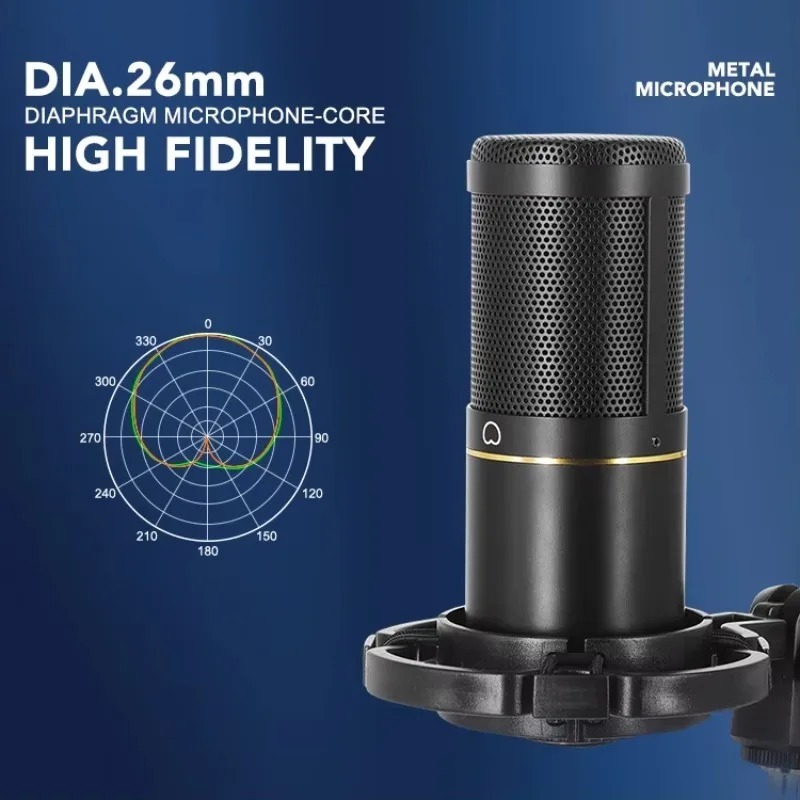 ชุดไมโครโฟนคอนเดนเซอร์พร้อมการ - Condenser Microphone Kit บทวิจารณ์และราคา