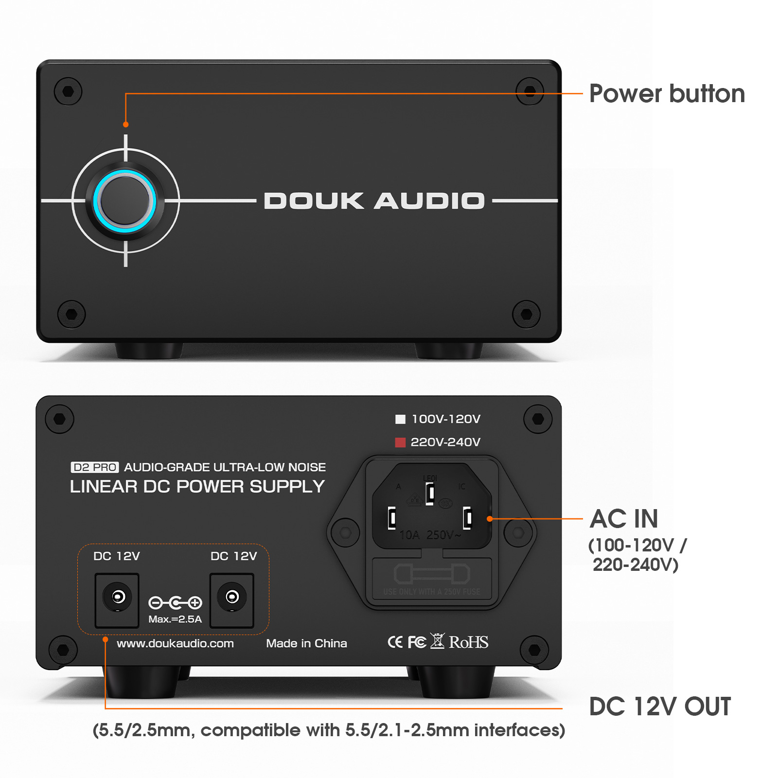 Douk Audio DC 12V 35W แหล่งจ่า - Audio Dac บทวิจารณ์และราคา
