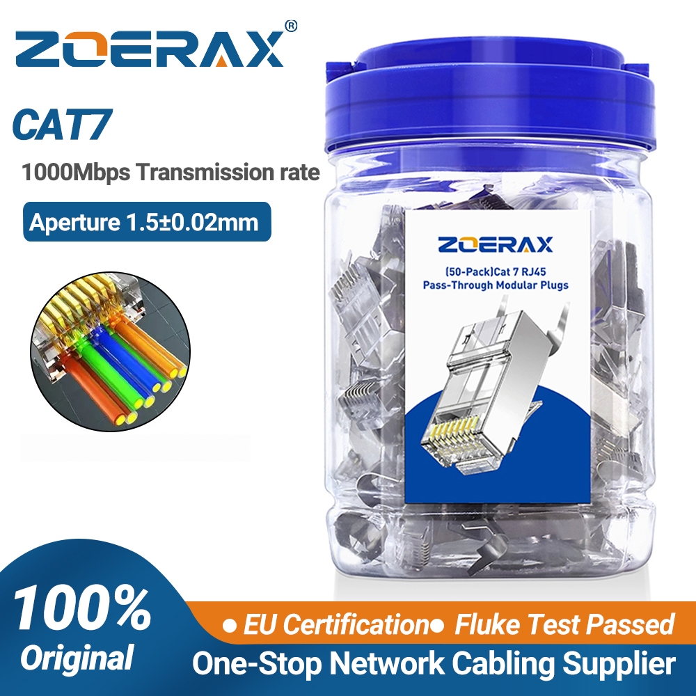 ZoeRax ชุด 50 ชิ้น ขั้วต่อ RJ4 - Rj45 Jack บทวิจารณ์และราคา