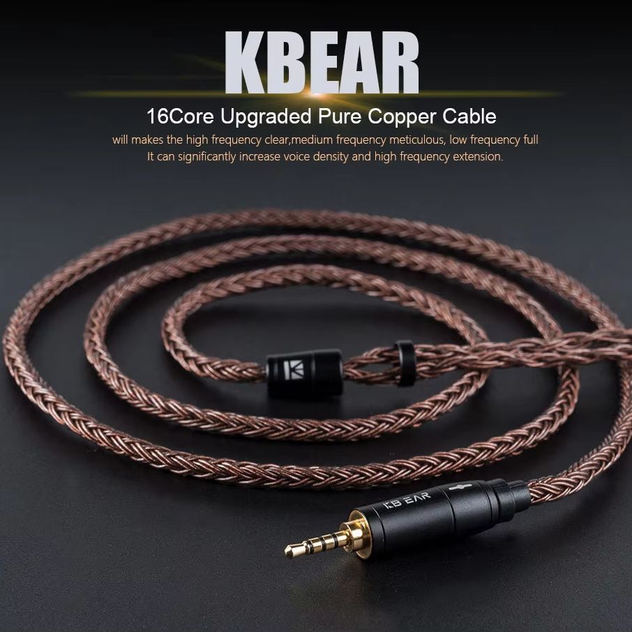 KBEAR 16 core 2-pin IEM สายหูฟ - Trs Cable บทวิจารณ์และราคา