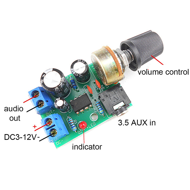 LM386 บอร์ดขยายเสียงโมโน 3.5 ม - Volume Control Board บทวิจารณ์และราคา