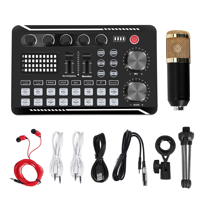 ชุดการ์ดเสียง F998, ชุดไมโครโฟ - Condenser Microphone Kit บทวิจารณ์และราคา