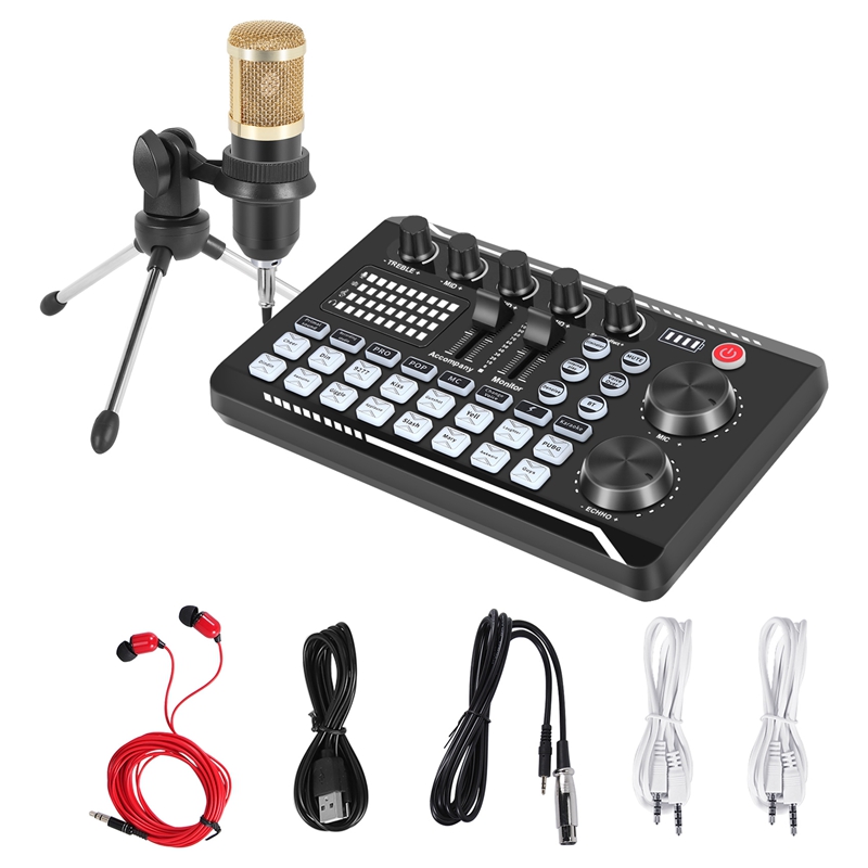 ชุดการ์ดเสียง F998, ชุดไมโครโฟ - Condenser Microphone Kit บทวิจารณ์และราคา