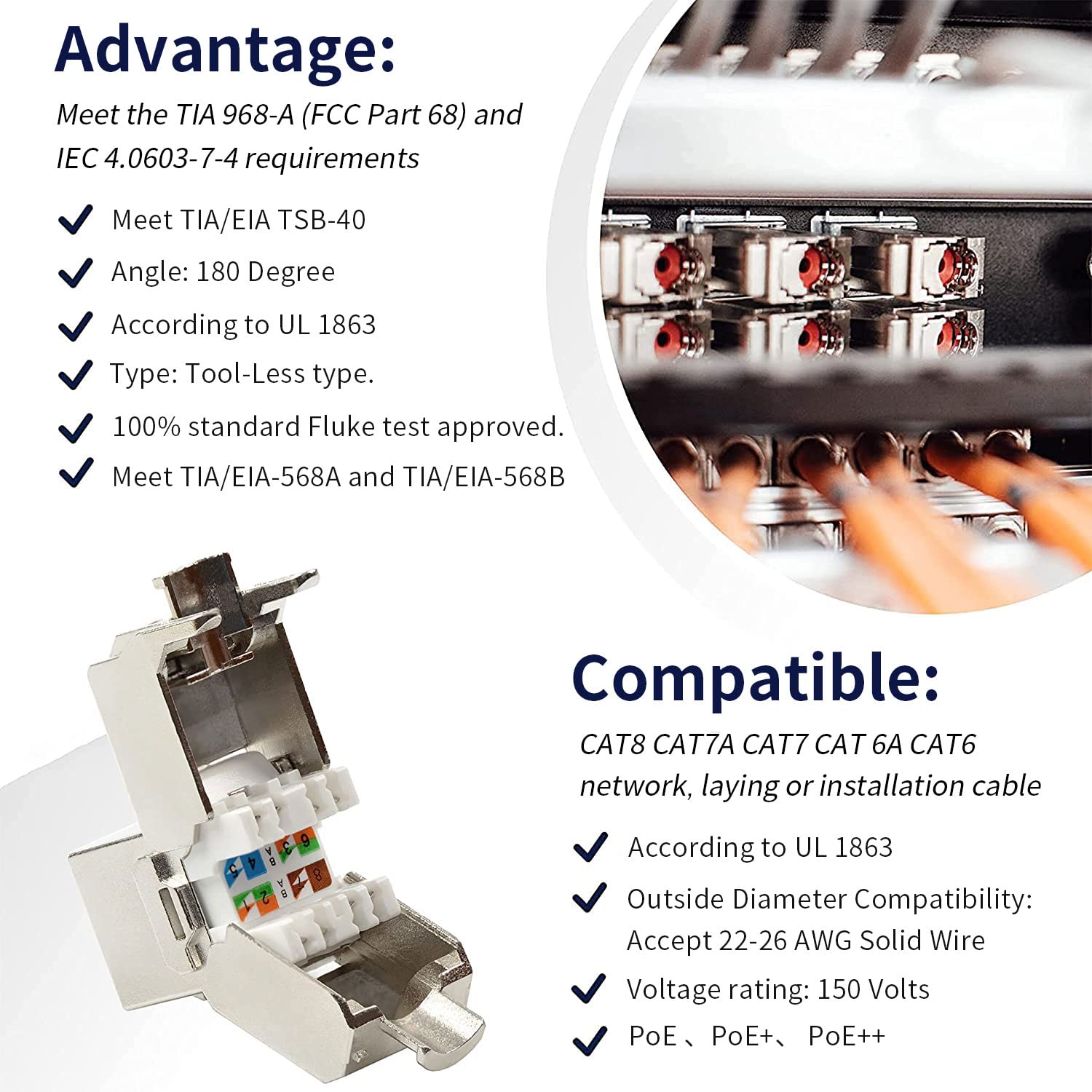 ZOERAX Cat6a Cat7 แจ็คสโตน Cat - Rj45 Jack บทวิจารณ์และราคา